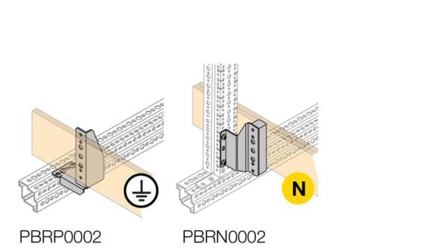 ABB 1STQ Series Pickled Steel Sheet Bracket for Use with Modular Boards - System Pro E Power, 190 x 50 x 310mm | 1STQ001554B0000