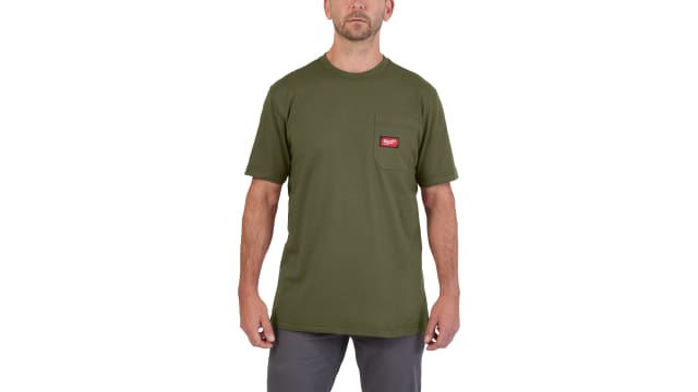 Milwaukee Green 60% Cotton, 40% Polyester Short Sleeve T-Shirt L | 4932493020