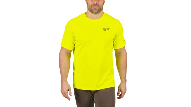 Milwaukee Yellow 100% Polyester Short Sleeve T-Shirt XL | 4932493076