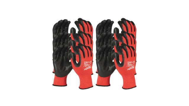 Milwaukee CUT C Black, Red Nitrile Work Gloves, Size 11/XL, Nitrile Coating | 4932471621