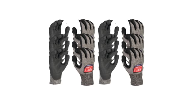 Milwaukee High Cut F Black, Grey Nitrile Work Gloves, Size 10/XL, Nitrile Coating | 4932492048