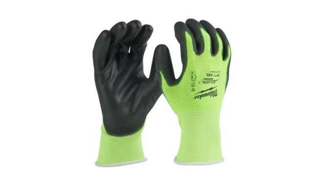 Milwaukee SMARTSWIPE Black, Green Polyurethane Work Gloves, Polyurethane Coating | 4932492914