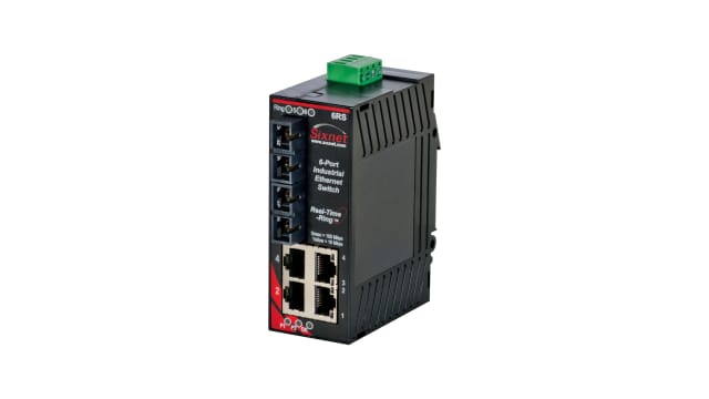 N-Tron SL-6RS Series DIN Rail Ethernet Switch, 4, 100Mbps Transmission, 10/30 V dc | SL-6RS-4SC-D1