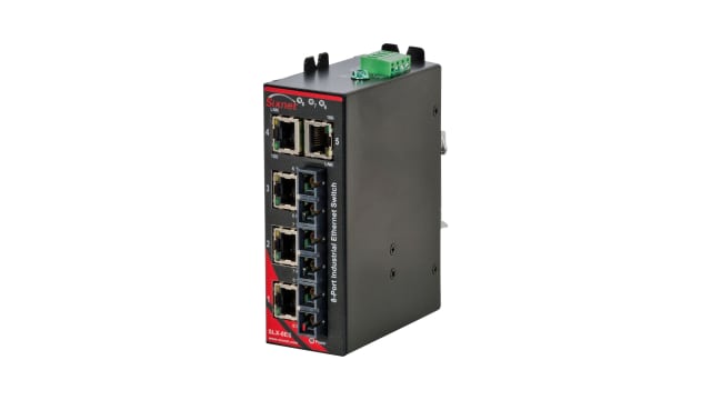 N-Tron SLX Series DIN Rail Ethernet Switch, 5, 100Mbps Transmission, 10/30 V dc | SLX-8ES-6SC