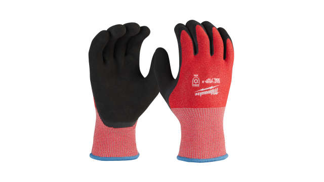 Milwaukee Winter Cut Black, Red Fibreglass, HPPE Work Gloves, Size 11/XL, Latex Coating | 4932480605