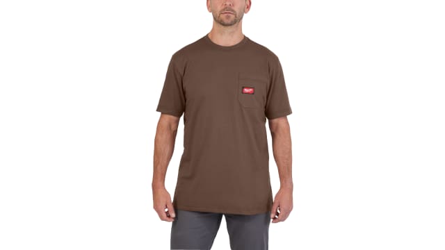 Milwaukee Brown 40% Polyester, 60% Cotton Short Sleeve T-Shirt 2XL | 4932493032
