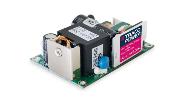 TRACOPOWER AC-DC Power Supply, TXO 45-112-J, 12V dc, 3.8A, 45W, 1 Output, 120 → 370V dc Input Voltage | TXO 45-112-J