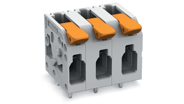 WAGO 2604 Series PCB Connector, 6-Contact, 7.5 mm Pitch, Through Hole, 1 Row | 2604-1306