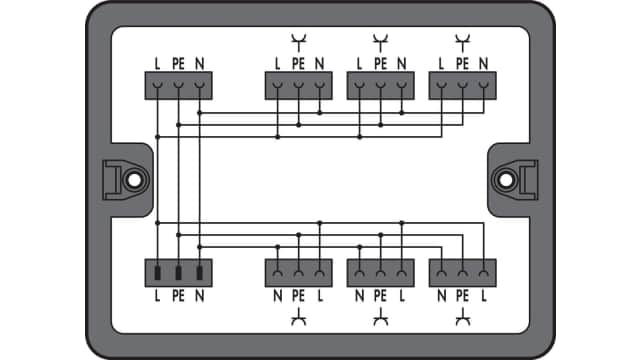 WAGO Distribution Block, 7 Way, 250 V, 25A, Black | 899-631/104-000