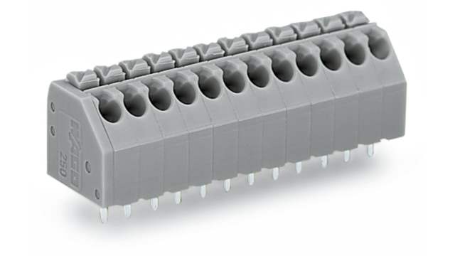 WAGO 250 Series PCB Connector, 13-Contact, 3.5mm Pitch, Through Hole Mount, 1-Row, Push-In Cage Clamp Termination | 250-113/000-012
