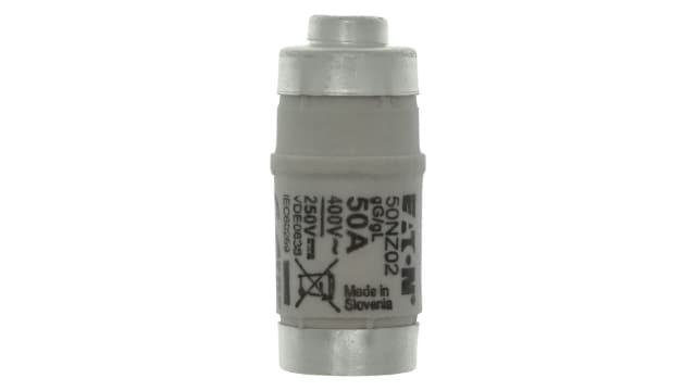 Eaton 50 A D02 Bottle Fuse, 400 V | 50NZ02 FUSE-D02 50A T GL/GG 400VAC E18