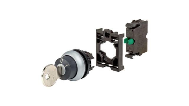 Eaton IP66 Key Switch, 1 NO, 6A 2-Way Standard-Key | 110917 M22-WRS-K10-BVP