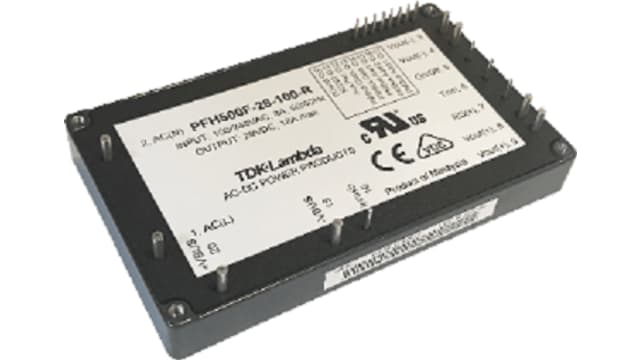 TDK-Lambda AC-DC Power Supply, PFH500F-12-000-R, 9.6 → 14.4V dc, 42A, 504W, 1 Output, 85 → 265V ac Input | PFH500F-12-000-R
