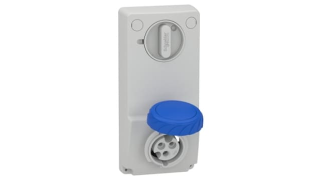 Schneider Electric Side Entry IP65 Industrial Interlock Socket 2+E, Earthing Position 6h, 16A, 250 V | 82081