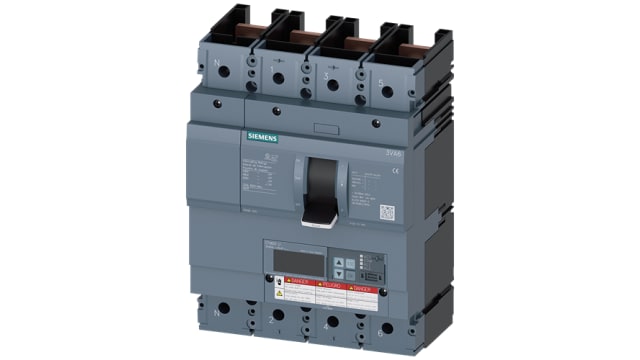 Siemens, SENTRON, 3VA6 Molded Case Circuit Breaker 4-Pole 400 A, Breaking Capacity 150 kA, Fixed | 3VA6440-8KL41-0AA0
