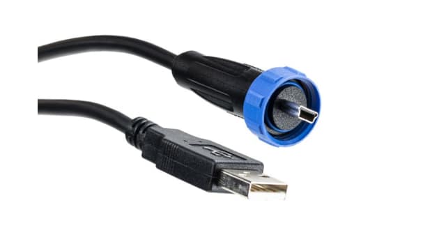 Bulgin USB 2.0, Male Mini USB B to Male USB A, 2m | PX0441/2M00