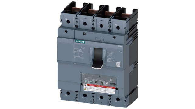 Siemens, SENTRON, 3VA6 Molded Case Circuit Breaker 4-Pole 400 A, Breaking Capacity 35 kA, Fixed | 3VA6340-5HN41-0AA0
