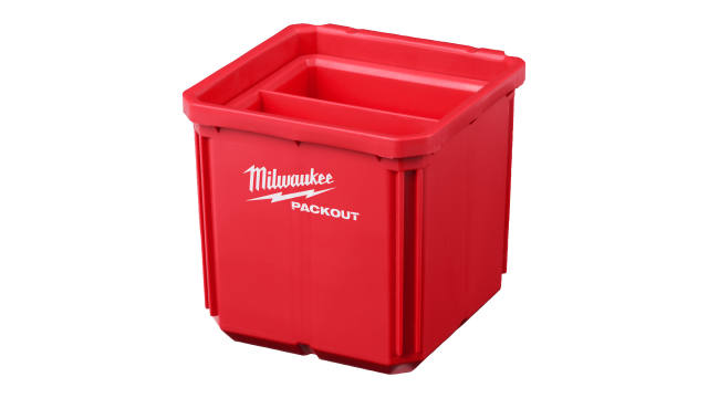 Milwaukee Polymer Storage Bin, 102 mm x 102 mm x 46 mm, Red | 4932480698