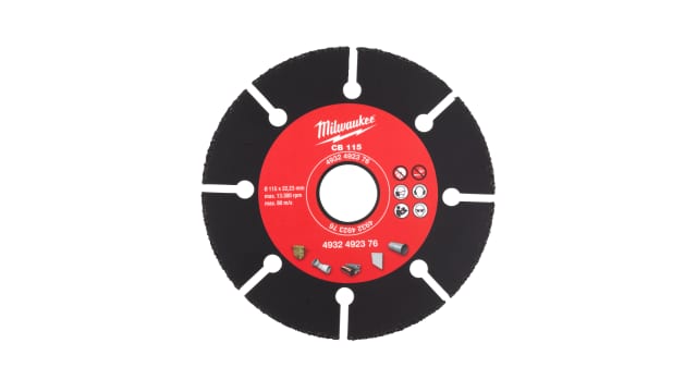 Milwaukee 4932 Silicon Carbide, 115 mm x 1 mm Thick, 1 Grit 1 Per Pack | 4932492376