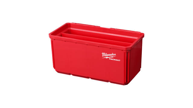 Milwaukee Polymer Storage Bin, 102 mm x 203 mm x 46 mm, Red | 4932480699