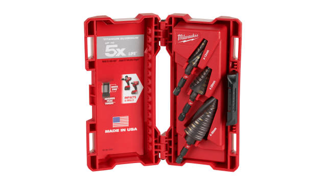 Milwaukee 3-Piece Step Drill Bit Set, 30 mm Max, 4 mm Min | 48899266
