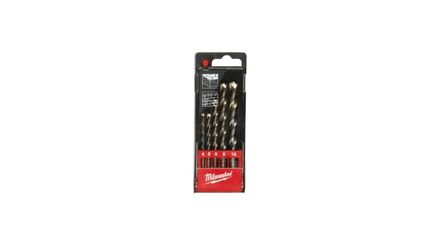 Milwaukee 5-Piece Hammer Set for Concrete, 10 mm Max, 4 mm Min, Carbide Tip Bits | 4932480157