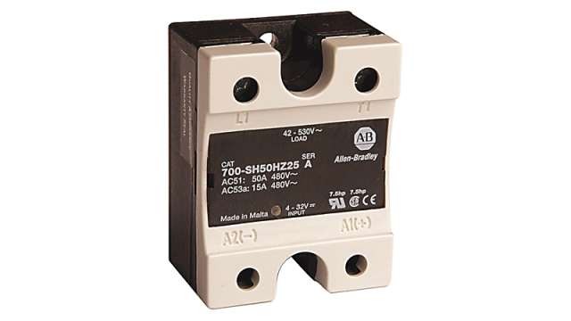 Allen Bradley 700-SH Series Solid State Relay, 75 A Load, DIN Rail, Panel Mount, 480 V ac/dc Load, 32 V ac/dc Control | 700-SH75VA24