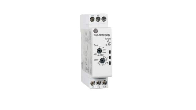 Allen Bradley 700-FEY Series DIN Rail Mount Timer Relay, 24 → 240V ac, 2-Contact, 0.1 to 10h, SPDT | 700-FEY6QU23