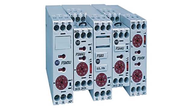 Allen Bradley 700-FSB6 Series DIN Rail Mount Timer Relay, 24 → 240V ac, 2-Contact, 0.1 to 10h, SPDT | 700-FSB6UU23