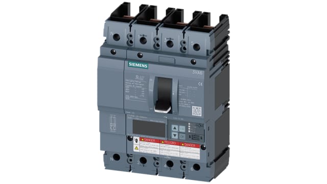 Siemens, SENTRON, 3VA6 Molded Case Circuit Breaker 4-Pole 150 A, Breaking Capacity 35 kA, Fixed | 3VA6115-5JT41-0AA0