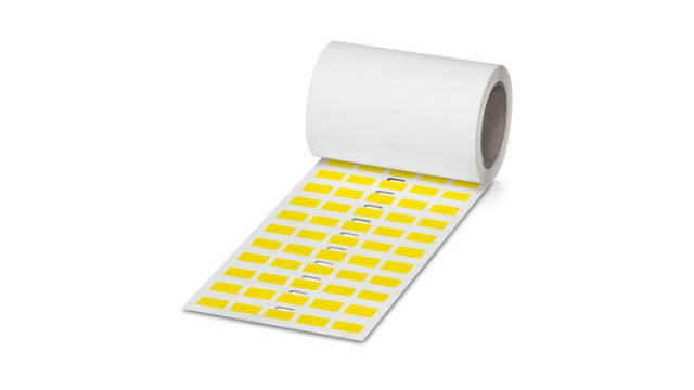 Phoenix Contact Yellow Yellow Print Label Roll, 15 mm Width, 2500 Per Roll Qty, 9 mm | 0800236