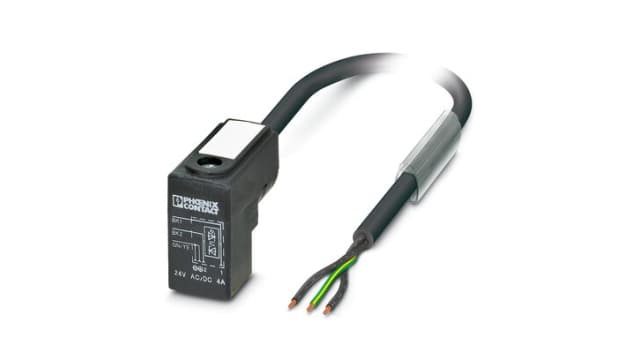 Phoenix Contact Straight, Straight to Male 3 way Straight, Straight, Valve Connector, Valve Connector Actuator/Sensor | 1400605