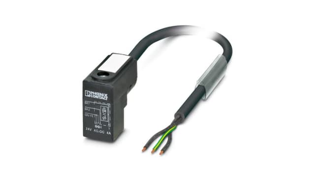 Phoenix Contact Straight to Male 3 way Straight, Valve Connector, Valve Connector Actuator/Sensor Cable, 10 m | 1415938
