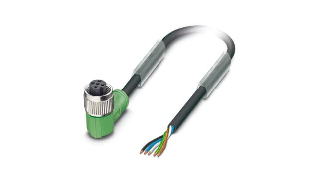 Phoenix Contact Straight, Unterminated to Female 5 way M12, M12 Actuator/Sensor Cable, 1.5 m | 1415686