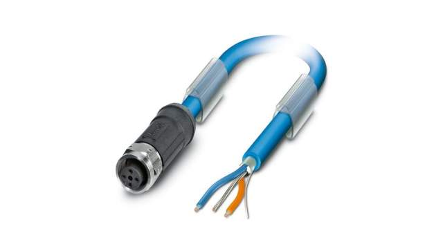 Phoenix Contact Bus Bus Cable, 3 Cores, 0.5 to 0.75 mm² 18 AWG, Screened, 2 m, Blue Polyvinyl Chloride Sheath | 1419082