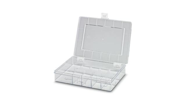 Phoenix Contact 8 Cell Transparent Polystyrene Compartment Box, 46 mm x 250 mm x 170 mm | 5020438