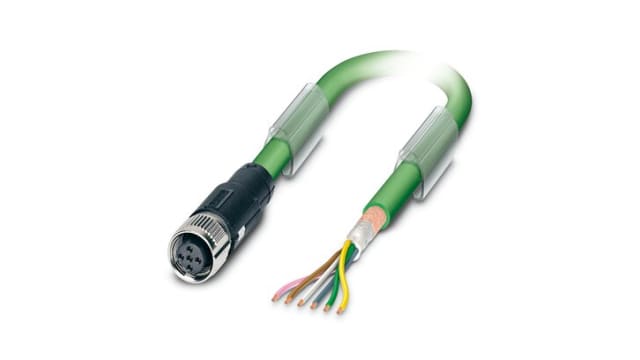 Phoenix Contact Bus Bus Cable, 2 Cores, 0.25 mm² 24 AWG, Screened, 2 m, Green Polyurethane Sheath | 1517916