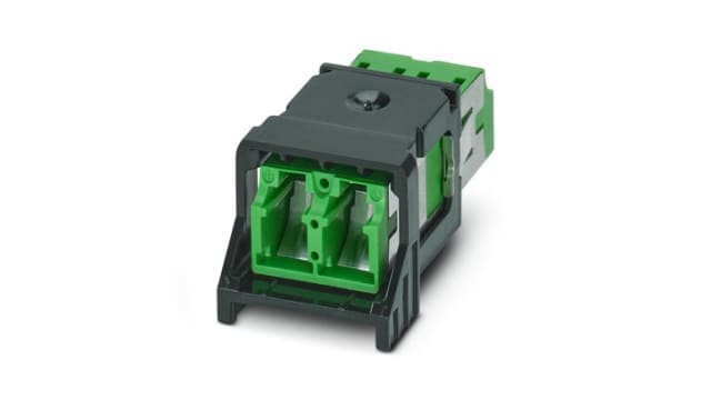 Phoenix Contact 1041780 LC Single Mode Duplex Fibre Optic Adapter, 0.2dB Insertion Loss | 1041780