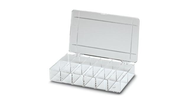 Phoenix Contact 12 Cell Transparent Polystyrene Compartment Box, 36 mm x 210 mm x 105 mm | 5020674