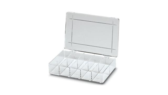 Phoenix Contact 10 Cell Transparent Polystyrene Compartment Box, 32 mm x 170 mm x 105 mm | 5020425