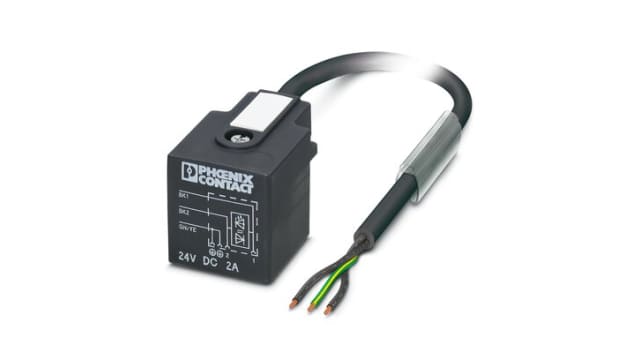 Phoenix Contact Straight, Unterminated to Male 3 way Straight, Valve Connector, Valve Connector Actuator/Sensor Cable, 3 | 1415917