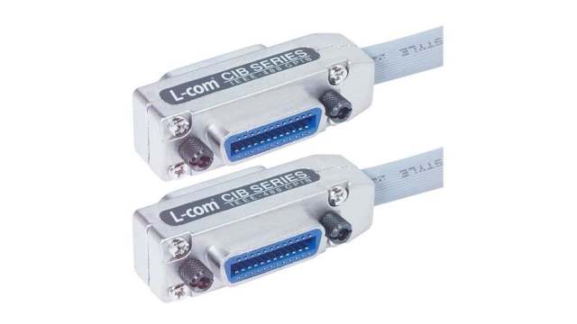 L-Com Male 24 Pin Header to Female Parallel Cable, Grey Sheath | CIB24-05M
