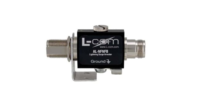 L-Com AL-N Series Bulkhead Mount Female N Connector, Straight Body | AL-NFNFB-9