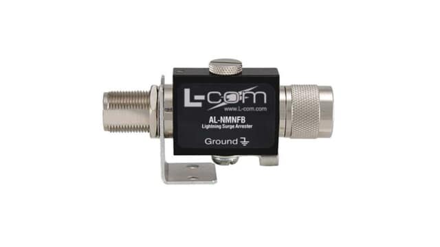 L-Com AL-N Series Bulkhead Mount Male N Connector, Straight Body | AL-NMNFB-9