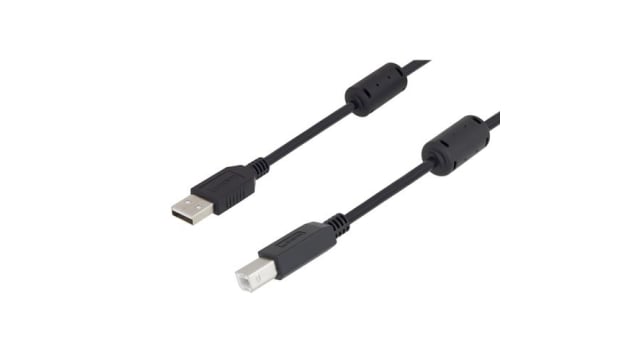 L-Com USB 2.0, Male USB A to Male USB B, 1m | U2A00002-1M