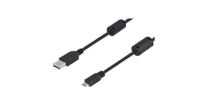 L-Com USB 2.0, Male USB A to Male Micro USB B, 2m | U2A00003-2M