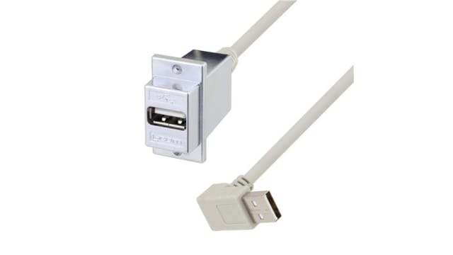 L-Com USB 2.0, Male USB A to Male Type A Plug, 12in | U2A00008-12I