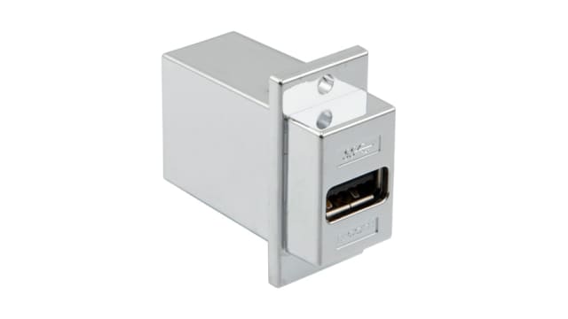 L-Com Straight, Panel Female- 1 Port Type USB Type A USB Connector USB 3.0 | ECF504-30-UAAS-HR