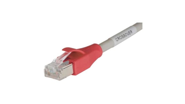 L-Com TRD, 7 ft Cat5e Cat5E Cable, Grey Straight to Male RJ45 Male, Shielded Polyvinyl Chloride Sheath | TRD855XCR-7