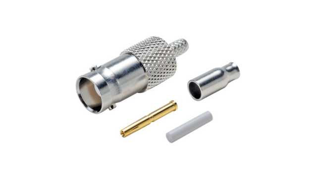 L-Com BAC Series Male BNC, 50 Ω, Straight Body Crimp | BAC517